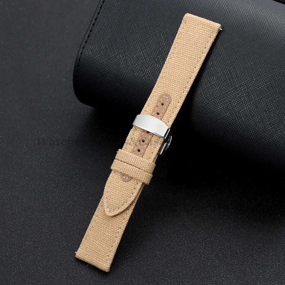 Sailcloth Nylon Strap (20–22mm) – Waterproof QR