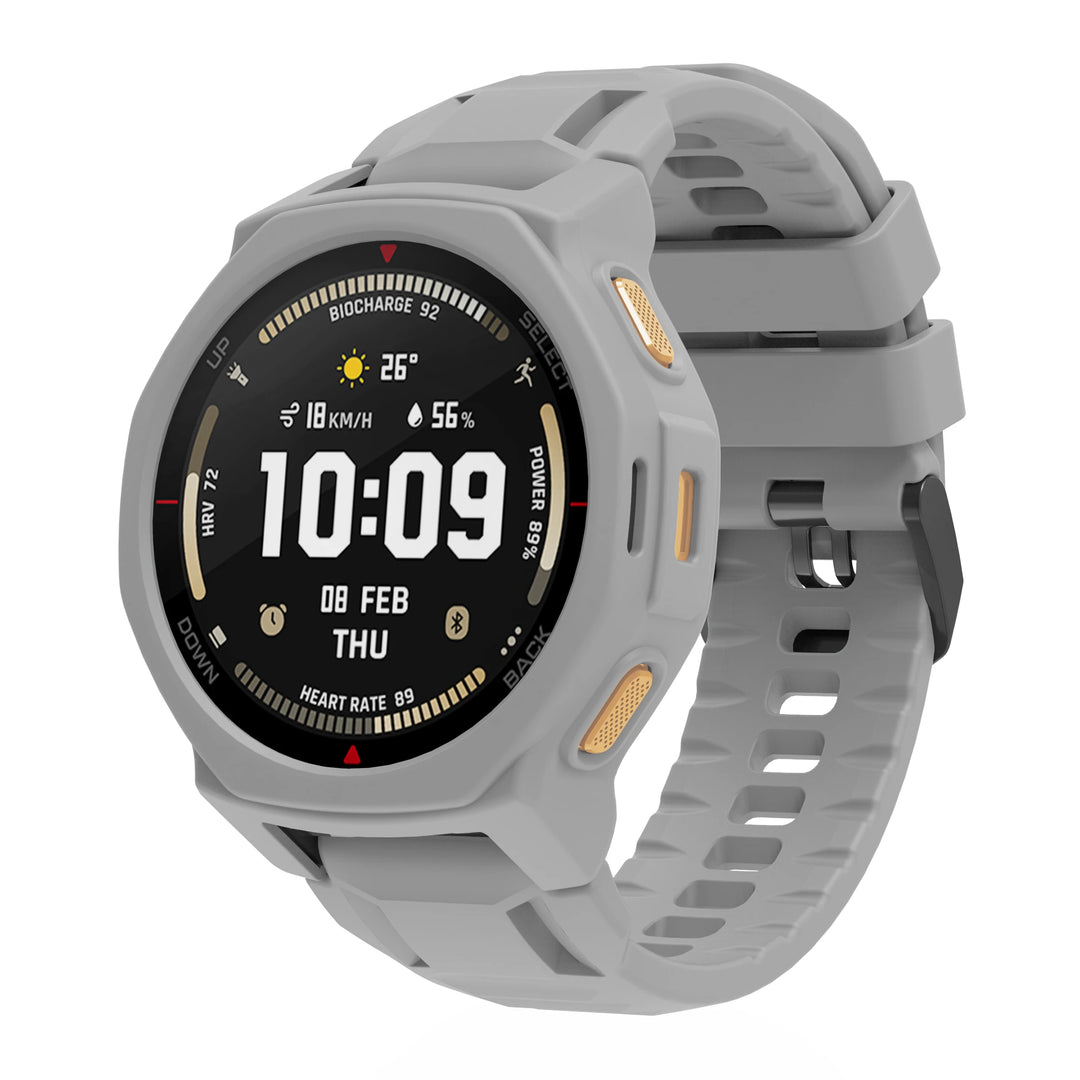 Silicone Strap with Protective Case for Amazfit T-Rex 3 Pro (44mm)