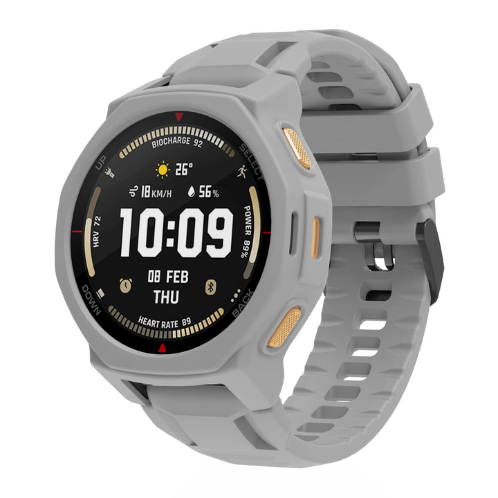Silicone Strap with Protective Case for Amazfit T-Rex 3 Pro (44mm)
