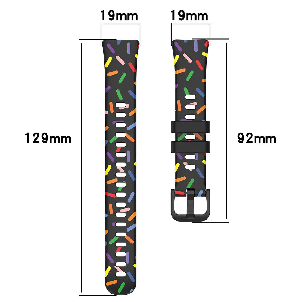 Printed Silicone Strap for Huawei Band 8-10
