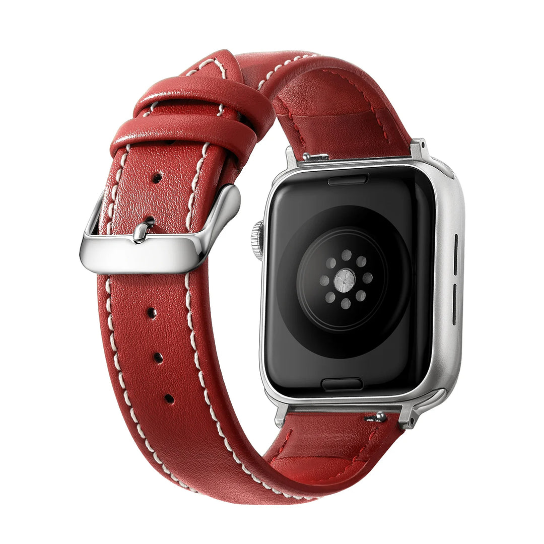 Genuine Leather Apple Watch Band 40–49mm for iWatch Series 3–8 & Ultra