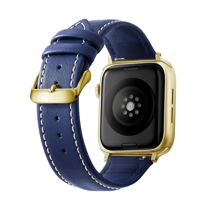 Genuine Leather Apple Watch Band 40–49mm for iWatch Series 3–8 & Ultra