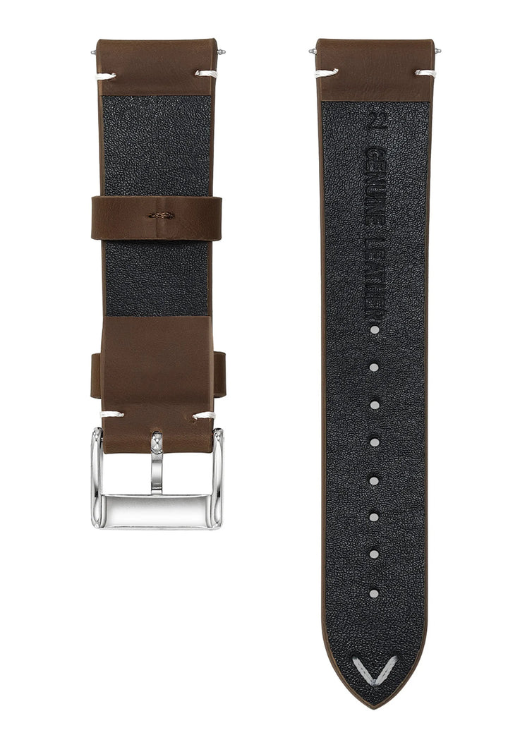 Sport Vintage Leather Watch Band 18–22mm with Stainless Steel Buckle