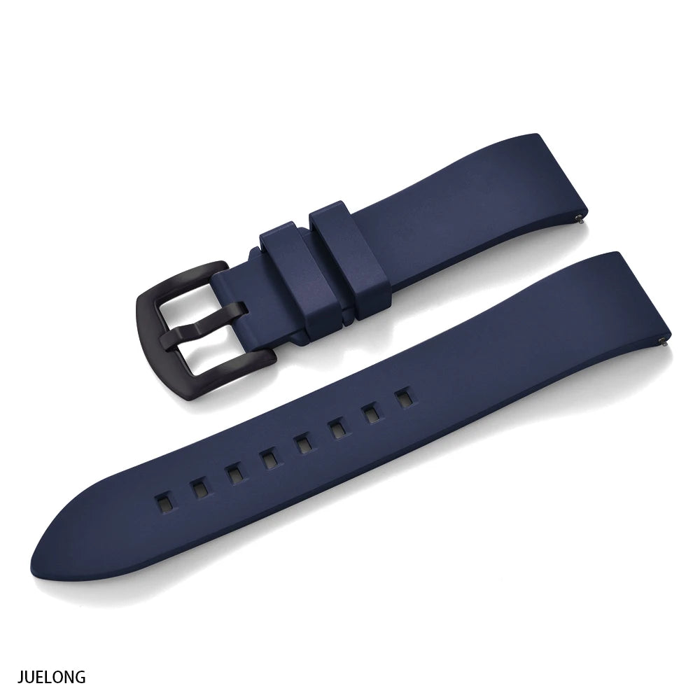 Premium-Grade Fluorine Rubber Watch Strap Quick Release FKM Watchband 18-19-20-21-22-23-24mm For Each Brand Diving Watches Band