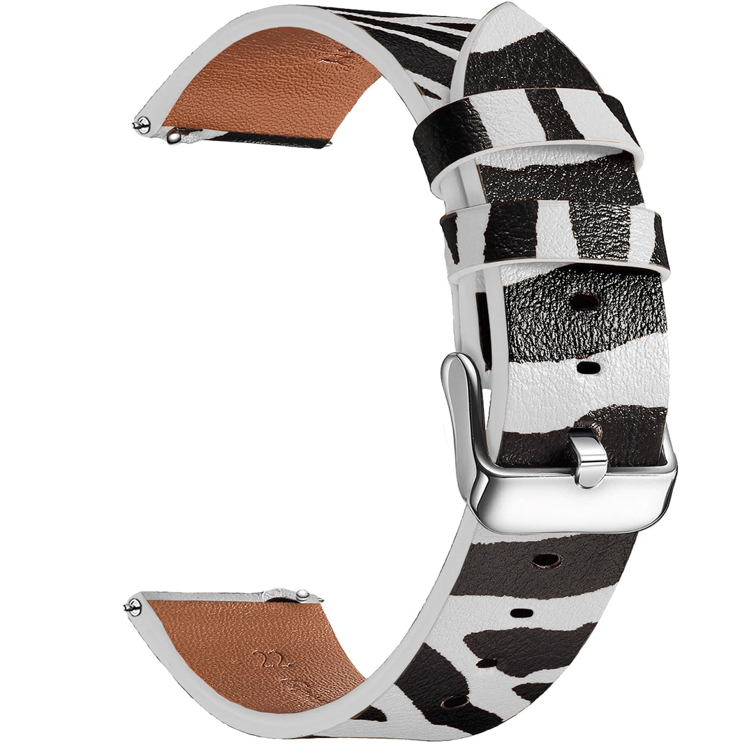 Leopard Print Leather Watch Strap 20/22mm (Quick Release)