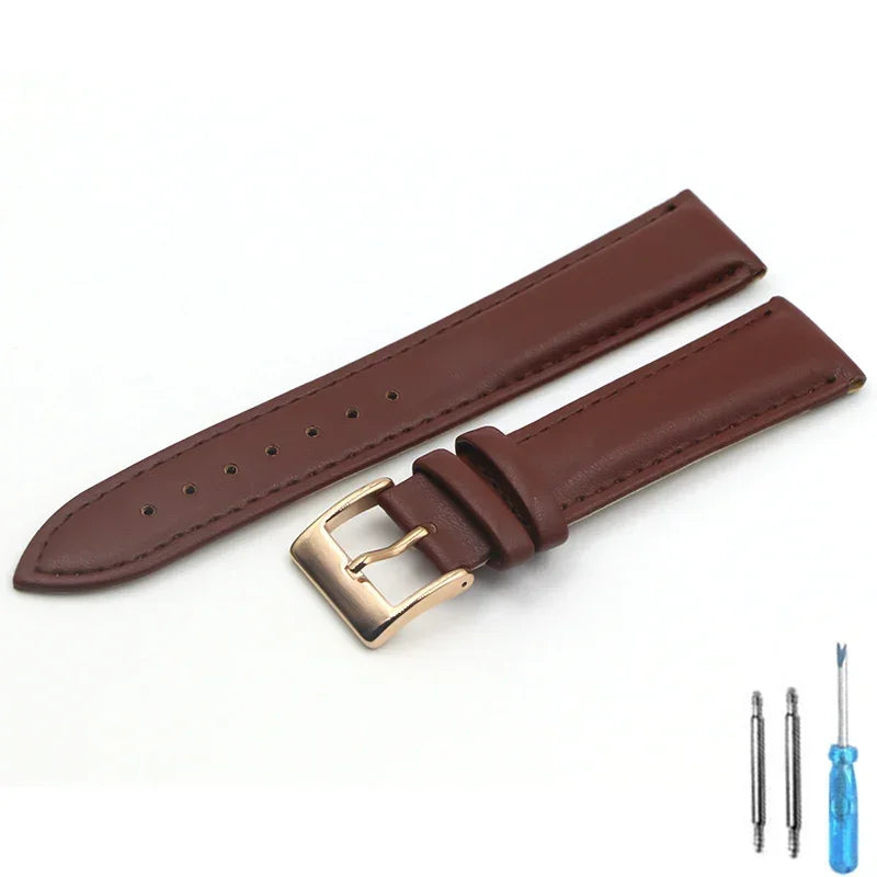 Calfskin Leather Watch Strap – 16–22mm Women’s Fashion Band