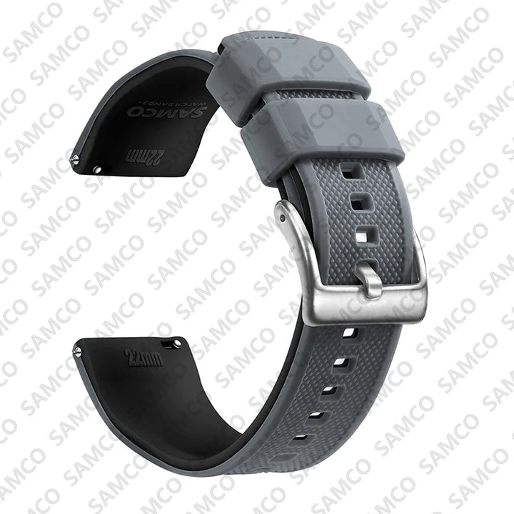 Premium Silicone Rubber Watch Band 18–22mm (Quick Release)
