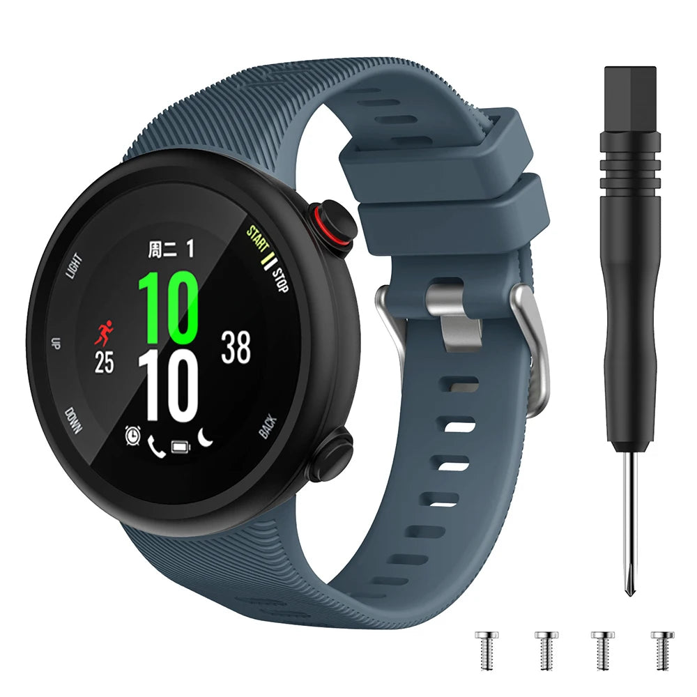 Silicone Replacement Strap for Garmin Forerunner 45/45S & Swim 2