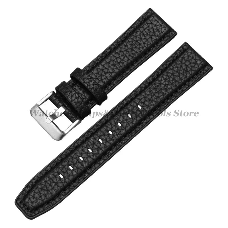 Silicone & Leather Watch Strap for Huawei & Samsung – 18–46mm