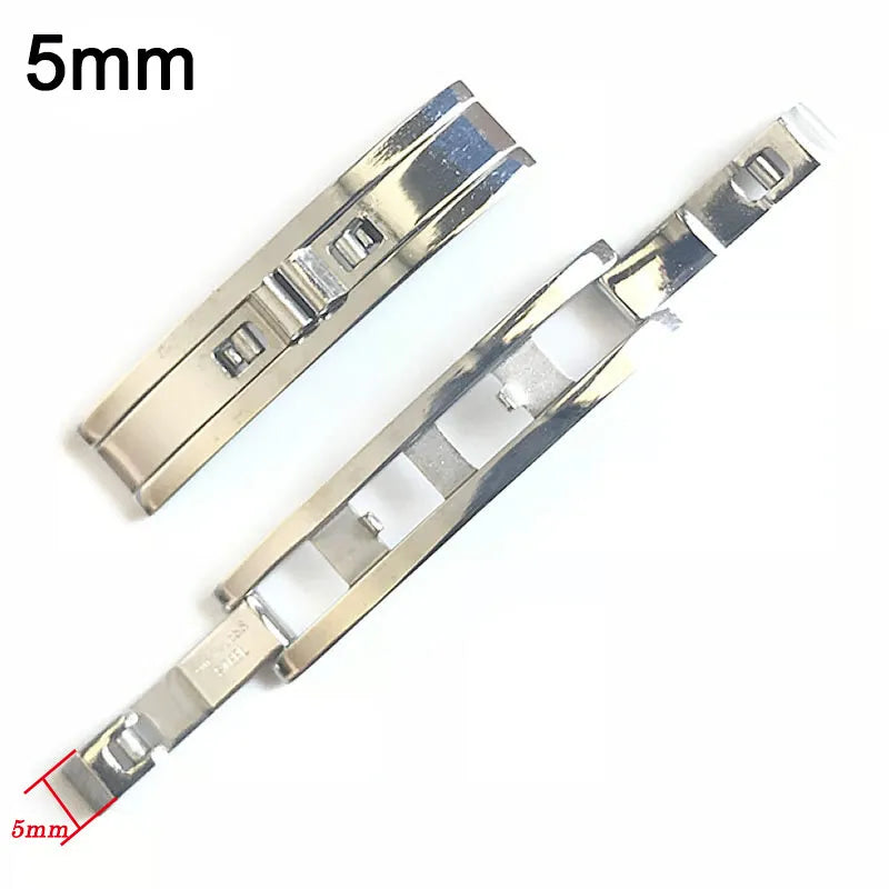 Stainless Steel Double Pull Folding Butterfly Clasp – 3–6mm