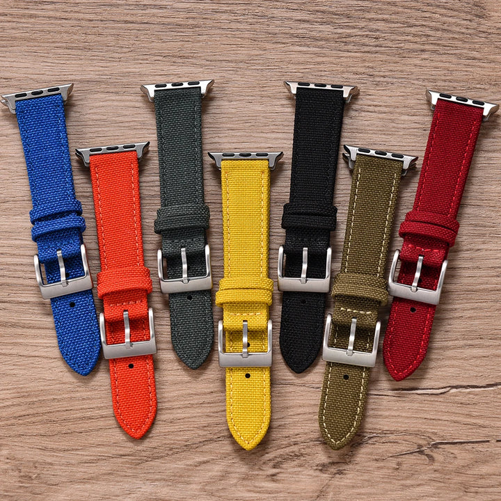Sailcloth Leather Strap for Apple Watch (38-49mm)