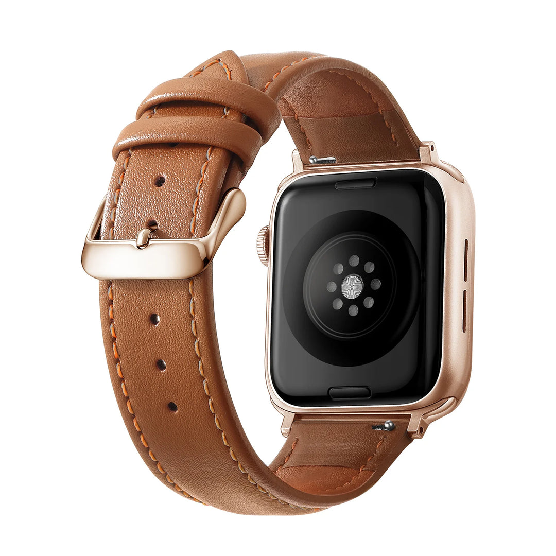 Genuine Leather Apple Watch Band 40–49mm for iWatch Series 3–8 & Ultra