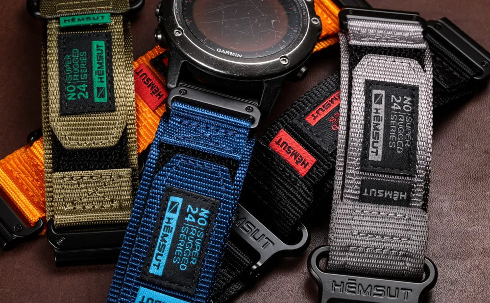 HEMSUT Nylon Quickfit Watch Band 20-26mm for Garmin Fenix, EPIX, MK3,