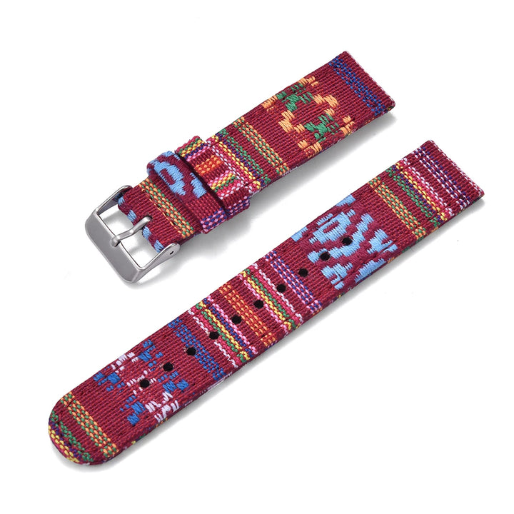 JUELONG Multicolor Nylon Sailcloth Watch Strap 20/22mm