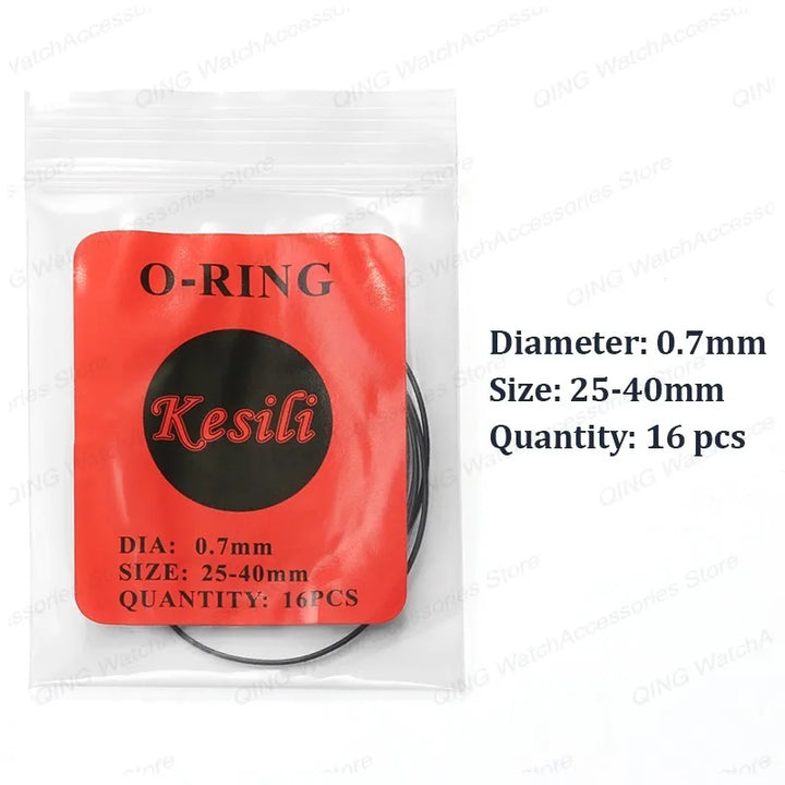 Watch Repair O-Ring Gasket Set – 0.5/0.6mm Waterproof & Oil-Resistant