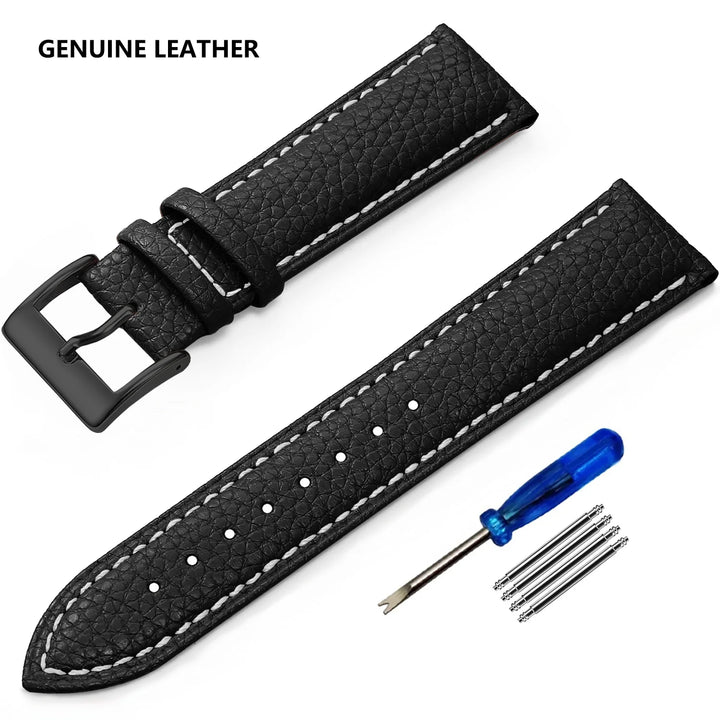 SAMCO Genuine Leather Watch Band 12–24mm (With Tool)