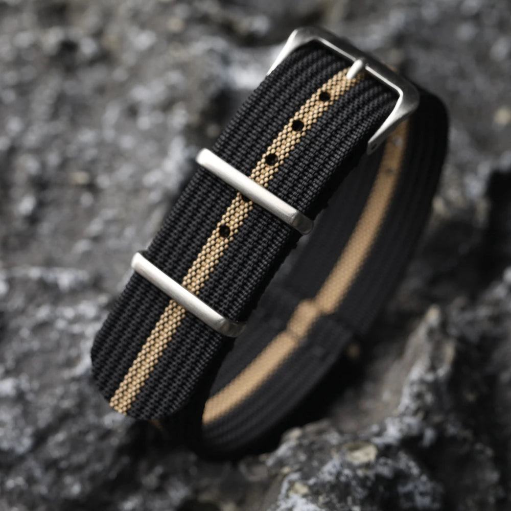 Nylon Ribbed Watch Strap 18–22mm