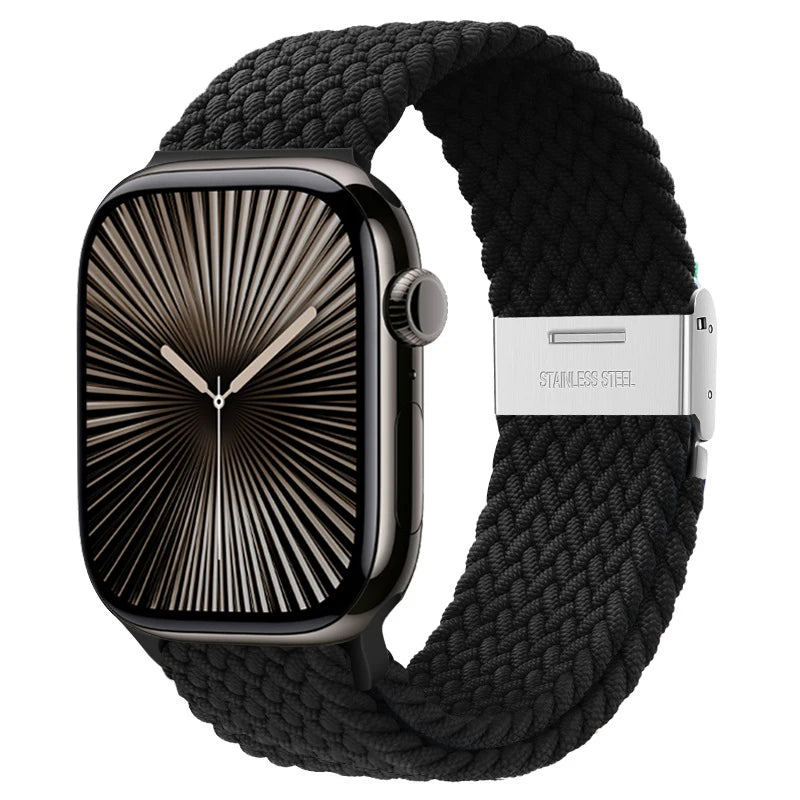 Strap For Apple watch band 46mm 45mm 44mm 49mm 40mm 41mm 42mm Braided loop correa bracelet iWatch series 10 8 9 7 5 se 6 4 Ultra