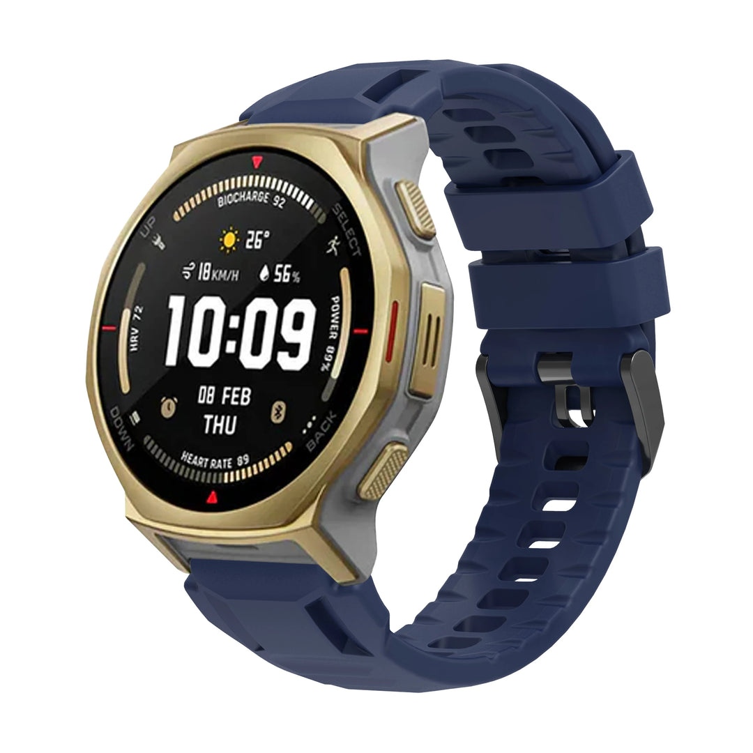 Silicone Strap with Protective Case for Amazfit T-Rex 3 Pro (44mm)