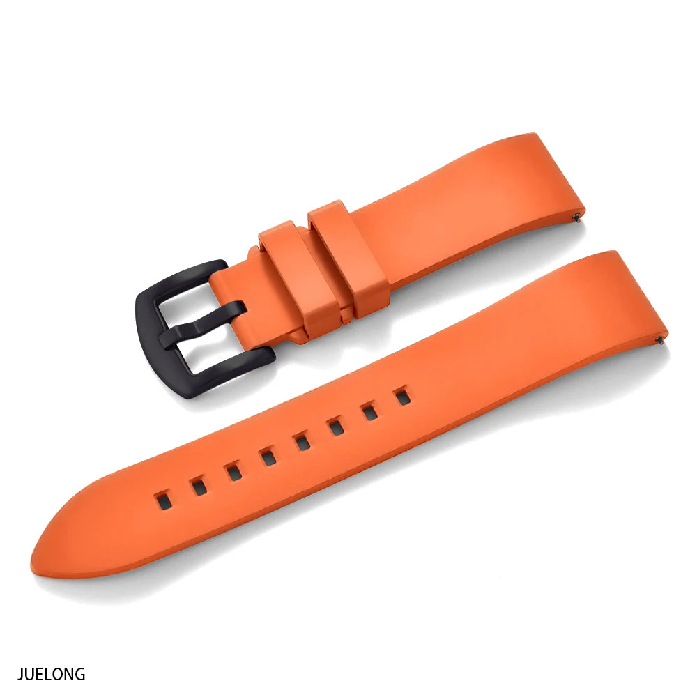 JUELONG New Classic FKM Fluorine Rubber Watch Strap Quick Release 18mm-19-20mm-21-22mm 23-24mm For Each Brand Diving Watch Bands