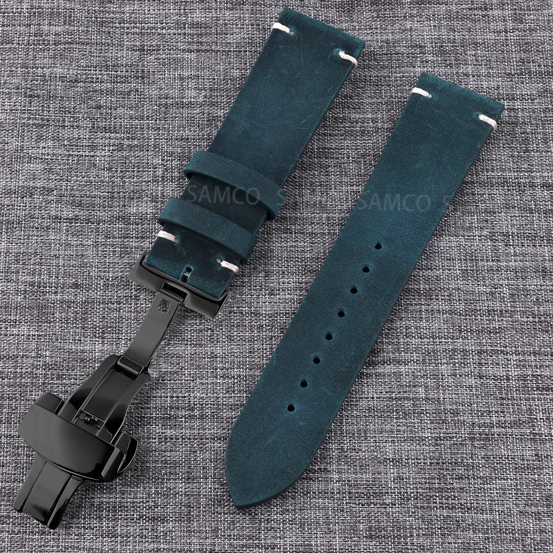 Vintage Top-Grain Leather Watch Strap (18–24mm)