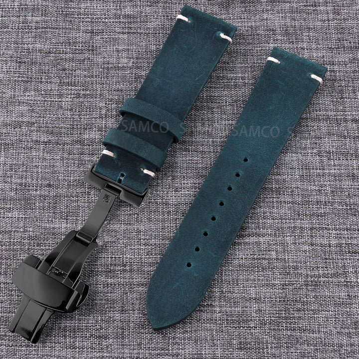 Vintage Top-Grain Leather Watch Strap (18–24mm)