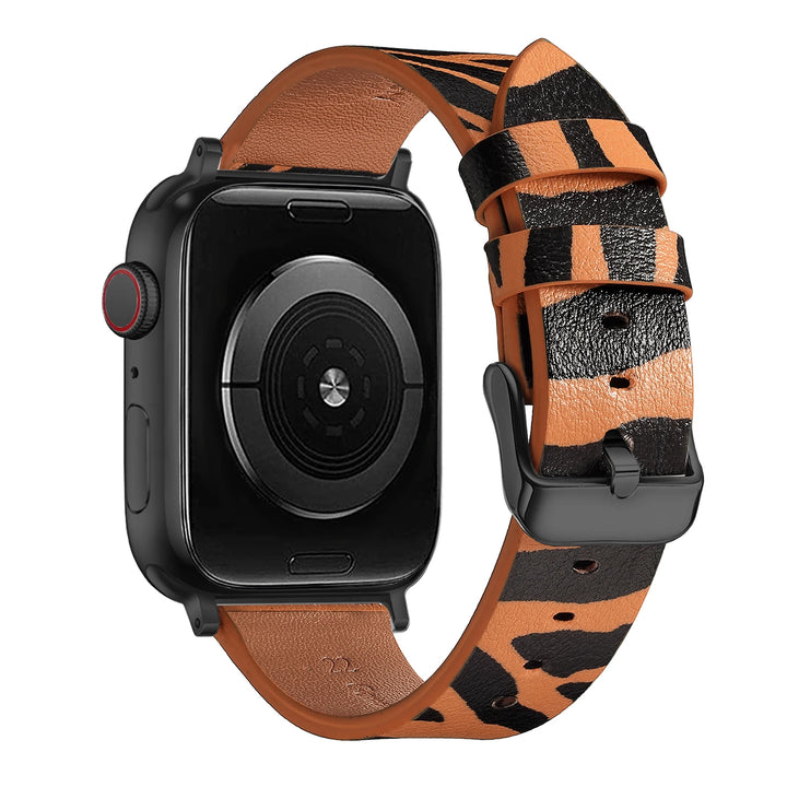 Leopard Leather Apple Watch Band for Women 38–49mm