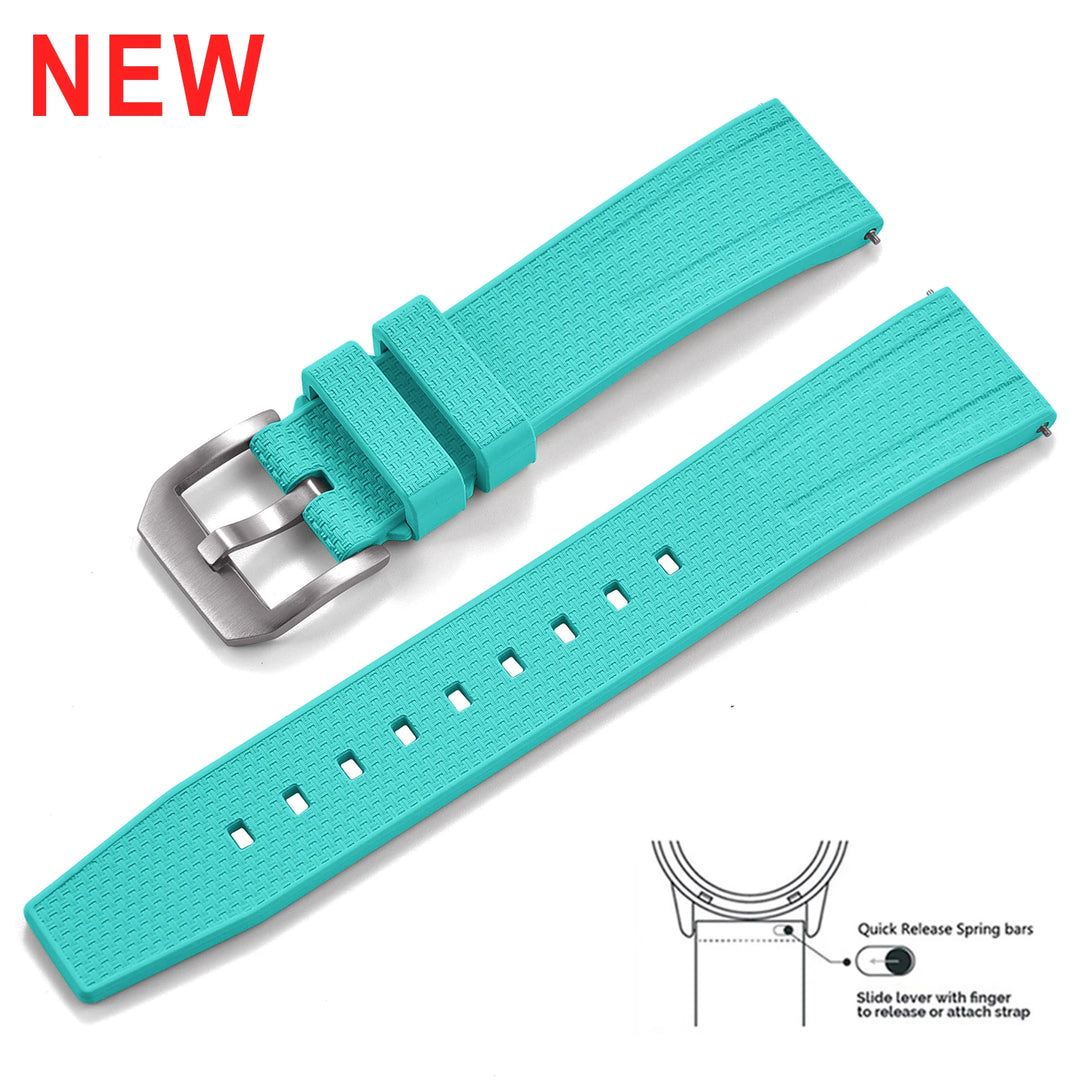 JUELONG Premium Busluo Fkm Rubber Watch Strap 20mm 22mm Watch Bands Fluororubber Straps For Traditional Diving Watch Accessories