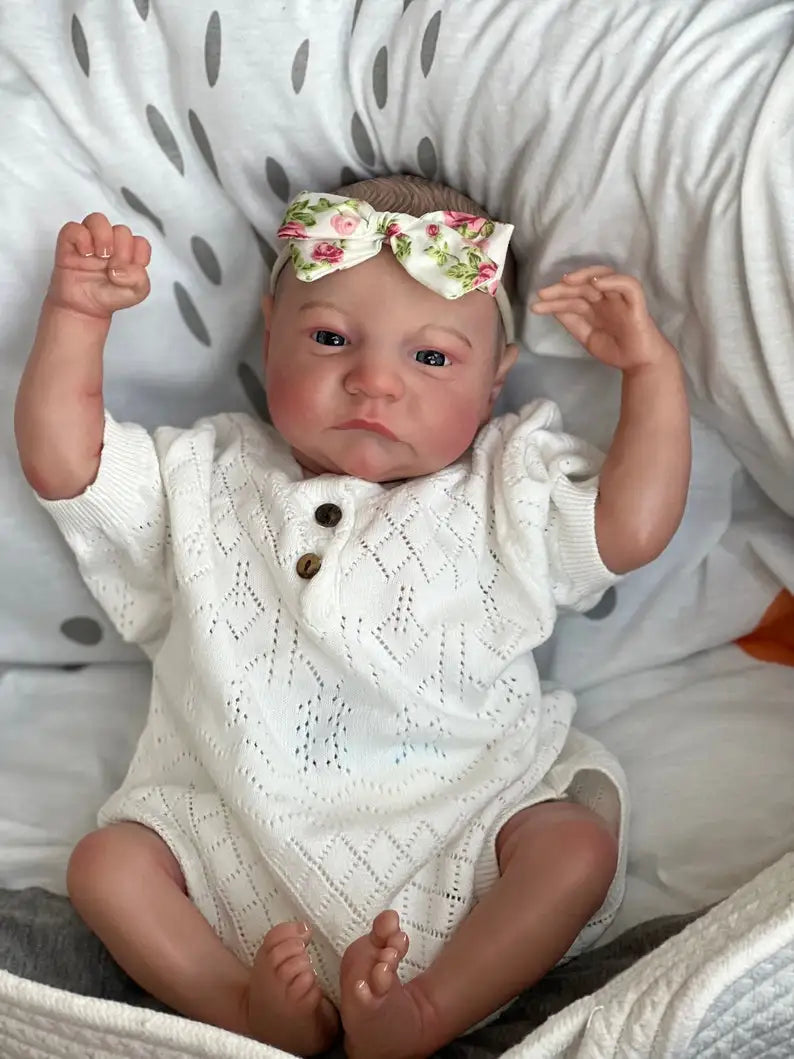 49 cm Levi Full‑Body Silicone Reborn Baby Doll – Lifelike with Visible Veins