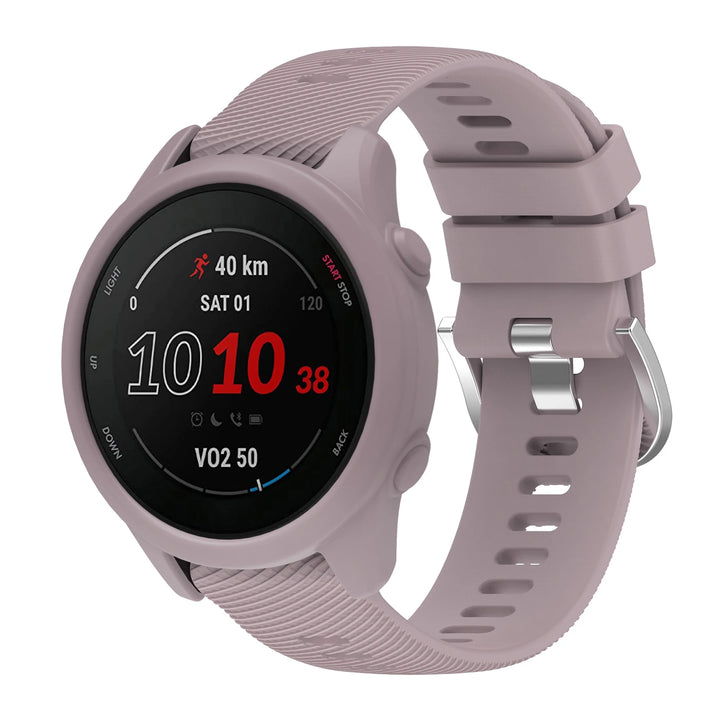 Silicone Strap with Protective Case for Garmin Forerunner 255/265