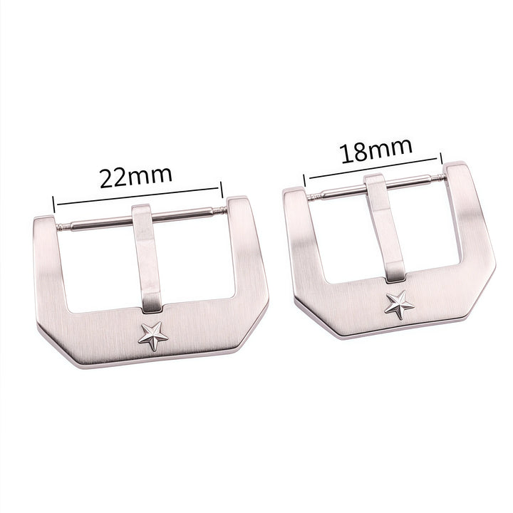 22mm Stainless Steel Watch Buckle – Brushed Silver