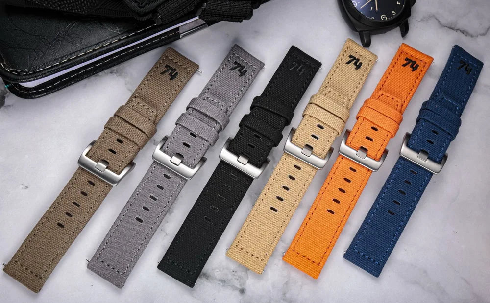 Hemsut Canvas Quick-Release Watch Strap (18-24mm)