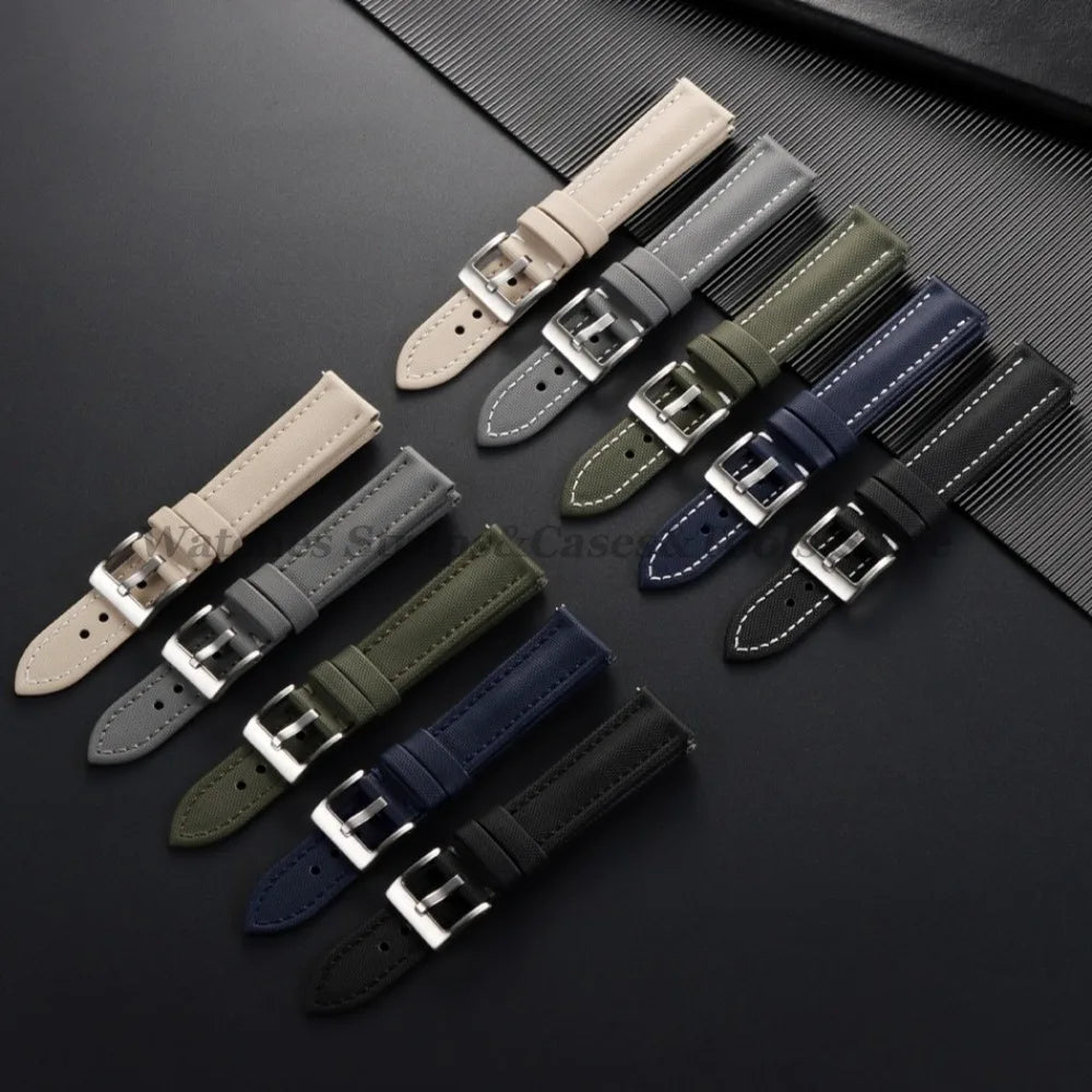 New Premium Sailcloth WatchBand 18/19/20mm 21mm 22mm for Rolex for Omega for Blancpain Quick Release Men Sport Replacement Strap