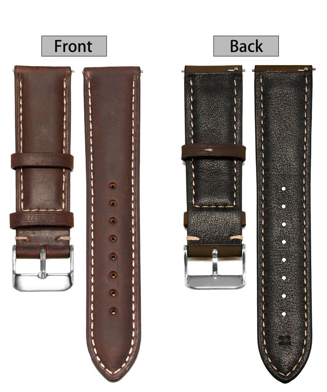 Wax Vintage Leather Watch Strap 14–24mm