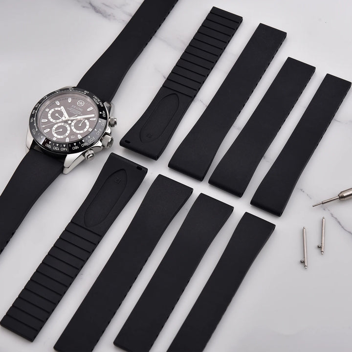 NATOBELT CTS FKM Rubber Watch Strap 16–22mm Quick Release with Butterfly Buckle