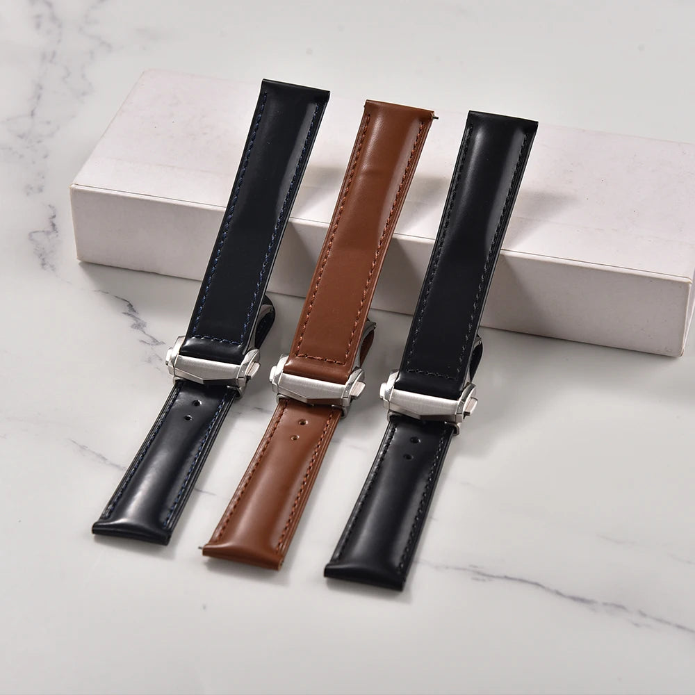 NATOBELT 19–22mm Quick Release Smooth Watch Strap – Folding Buckle for Omega, MoonSwatch & Seiko