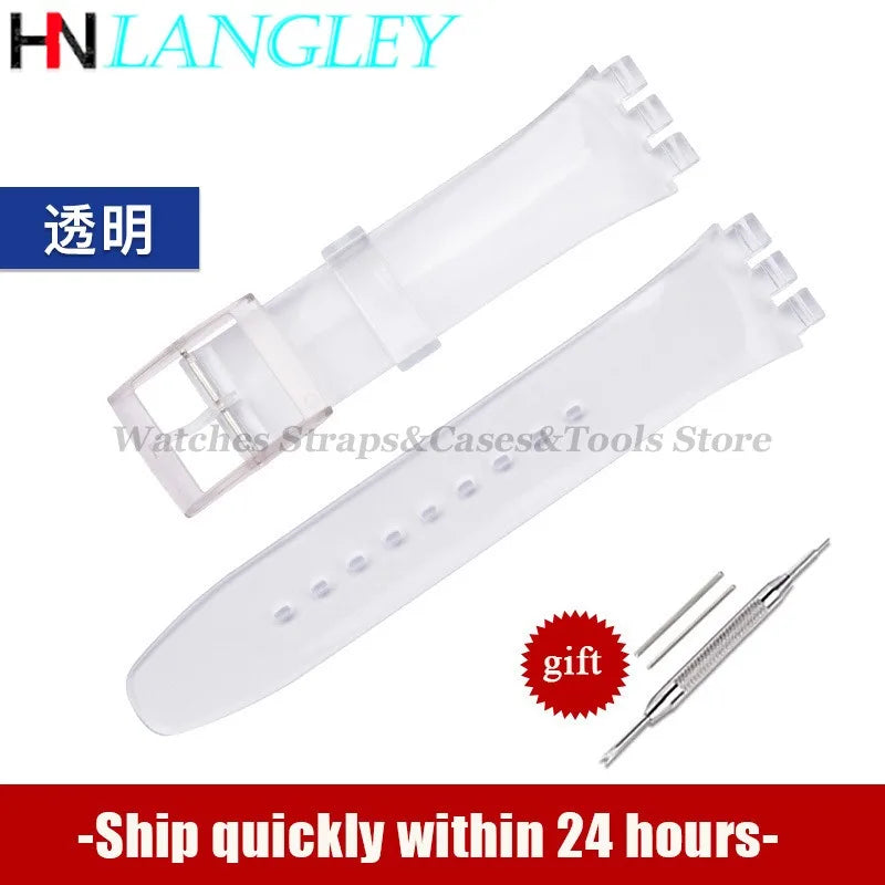 Soft Silicone Watch Strap – 16/17/19/20mm, Colorful Replacement with Tools