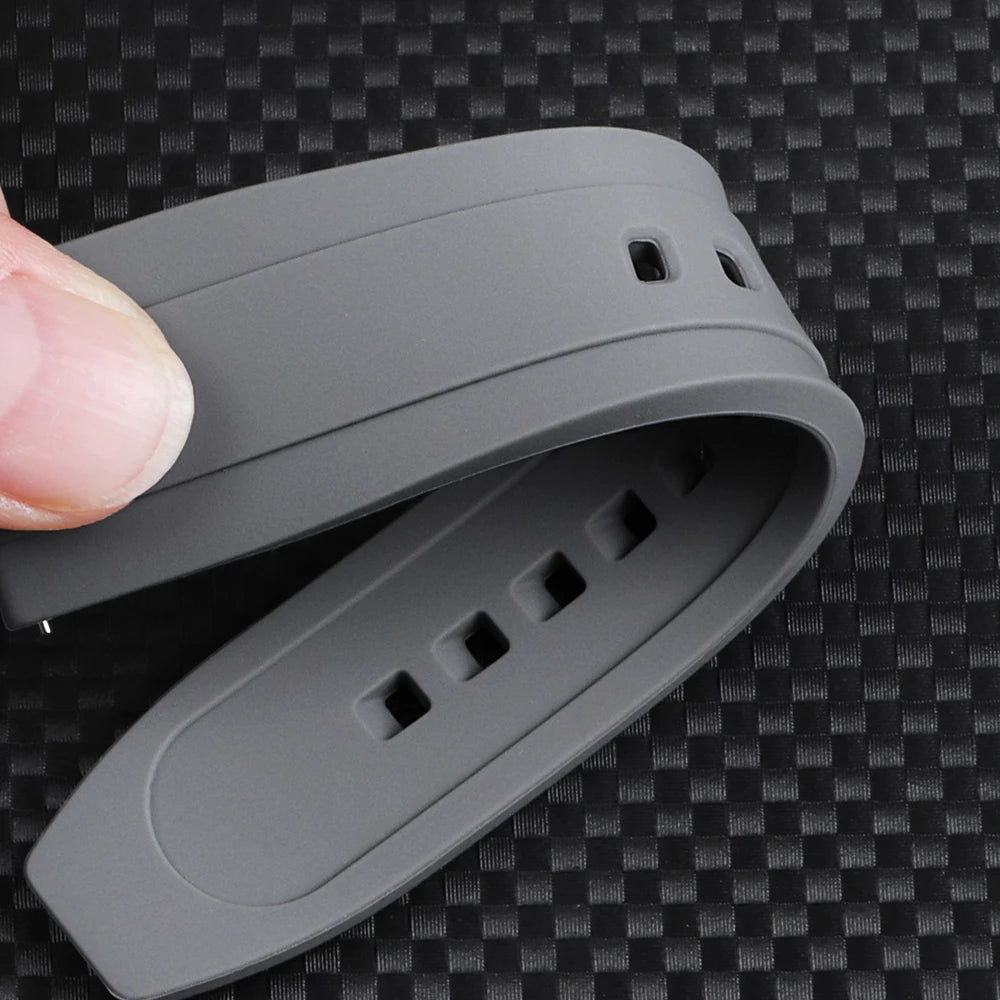 Universal Waterproof Silicone/Rubber Watch Strap 20/22mm