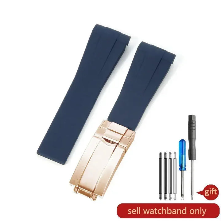 20mm Silicone Rubber Watch Strap for Rolex Models