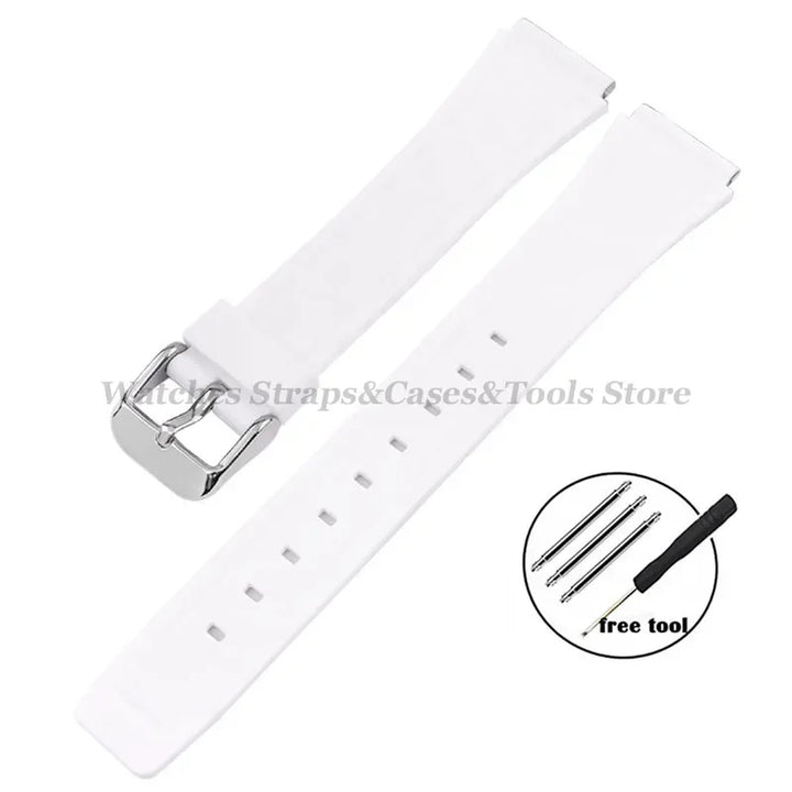 Strap for Casio F84/F91W 18mm Silicone Watchband for F105 F108 FA158 F168 AE1200 AE1300 Replacement Bracelet Men Women Thin Band