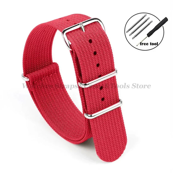 Premium Braid Nylon Watch Strap 18mm 20mm 22mm for Seiko for Huawei Watch Gt2/Gt3 Belt for Military Sport Universal Wristband