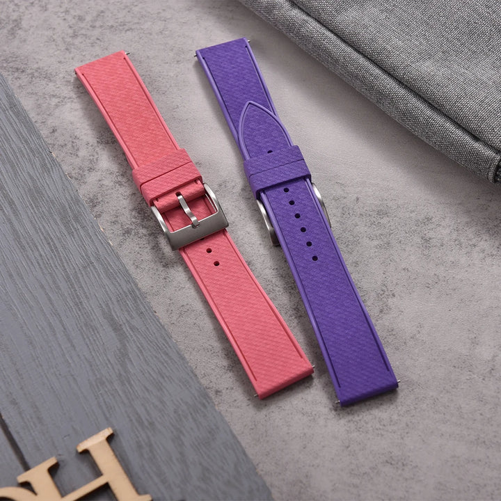 JUELONG Premium Grade FKM Rubber Watch Strap 20mm 22mm Quick Release Watch Bands Diving Waterproof Soft Wristband For Mosaic