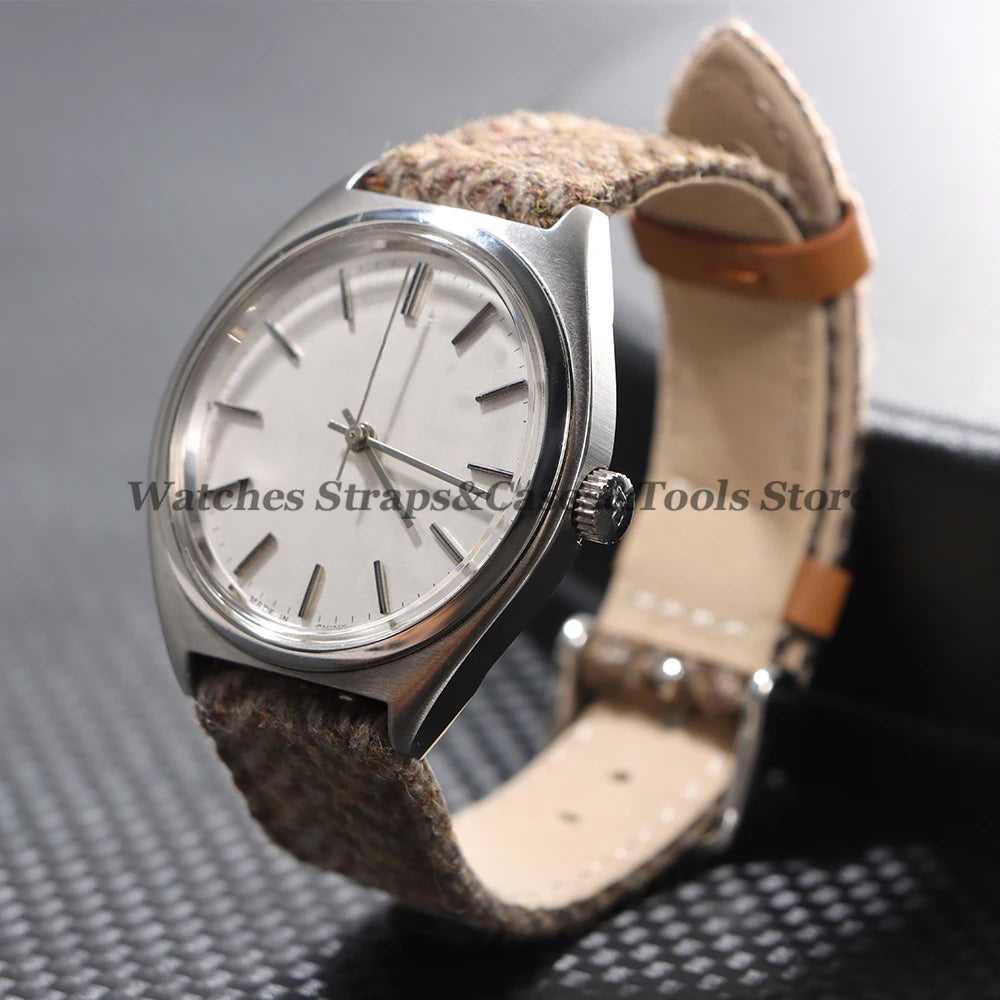 Vintage Leather Nylon Strap (18–22mm) – Quick Release Replacement