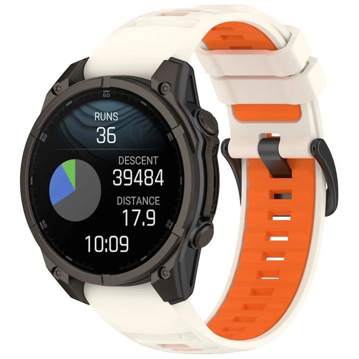 Title: Quick Release Silicone Watch Strap 20/22/26mm for Garmin Fenix 6–8 Series