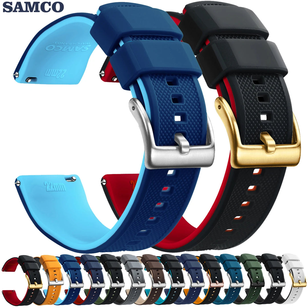 Quick Release Silicone Watch Band 18–22mm