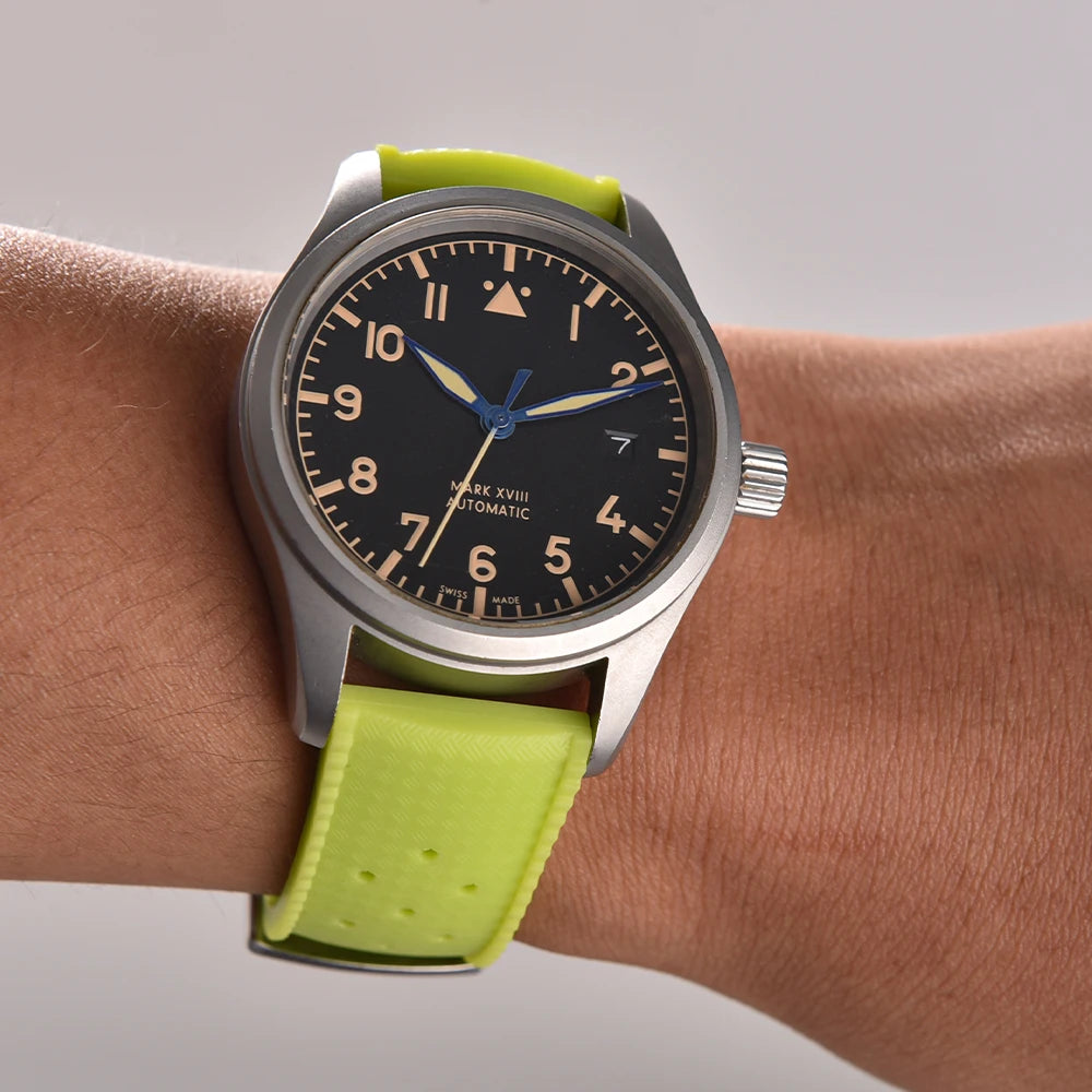 JUELONG Original Factory Design Glow Tropical Fluo Strap 20mm 22mm Quick Release Perfect Fit Flat End Universal FKM Rubber Strap