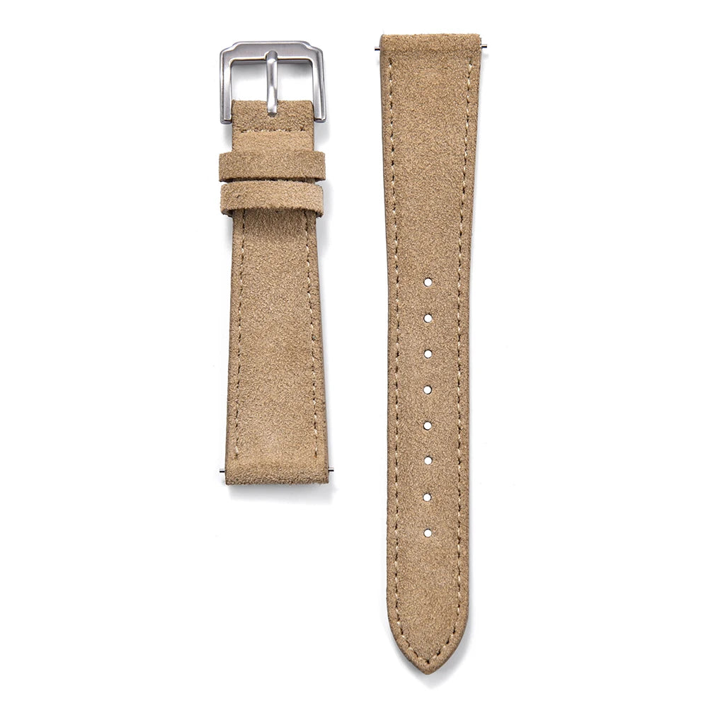 NATOBELT 18–22mm Classic Suede Leather Watch Strap – Vintage Quick Release Band