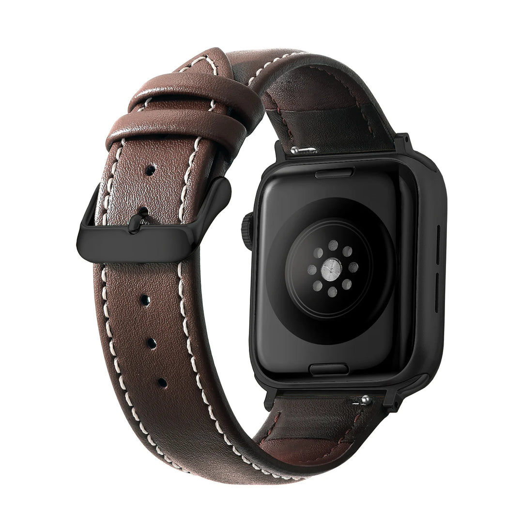 Genuine Leather Apple Watch Band 40–49mm for iWatch Series 3–8 & Ultra