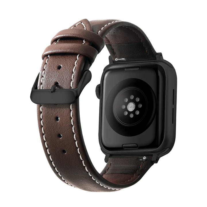 Genuine Leather Apple Watch Band 40–49mm for iWatch Series 3–8 & Ultra
