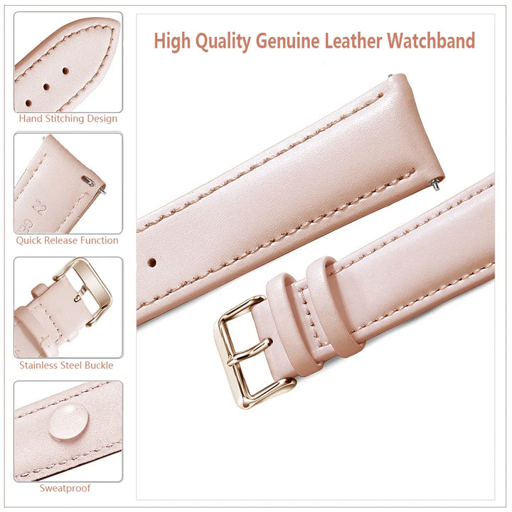 Top Grain Leather Watch Band 12–24mm (Quick Release)
